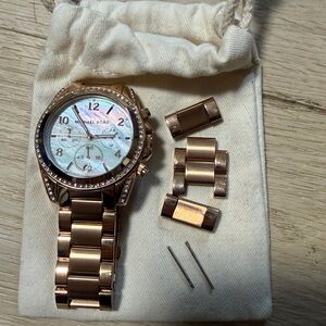 Michael Kors Rose Gold Watch with Mother of Pearl Dial